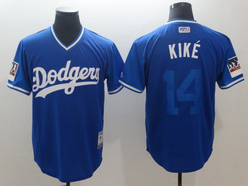 Men Los Angeles Dodgers 14 Kike Blue New Rush Limited MLB Jerseys